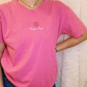 Cape Cod pink embroidered t-shirt size medium